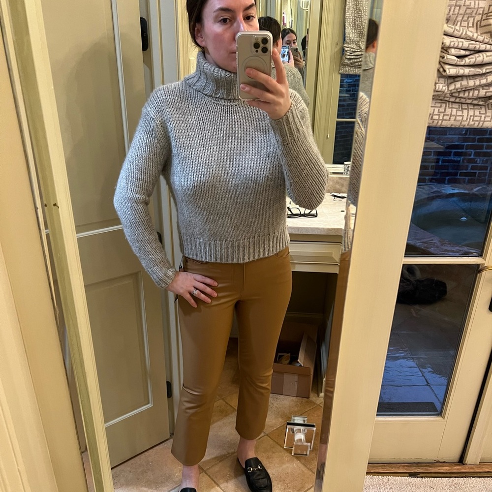 CHUNKY JCREW GREY TURTLENECK SWEATER